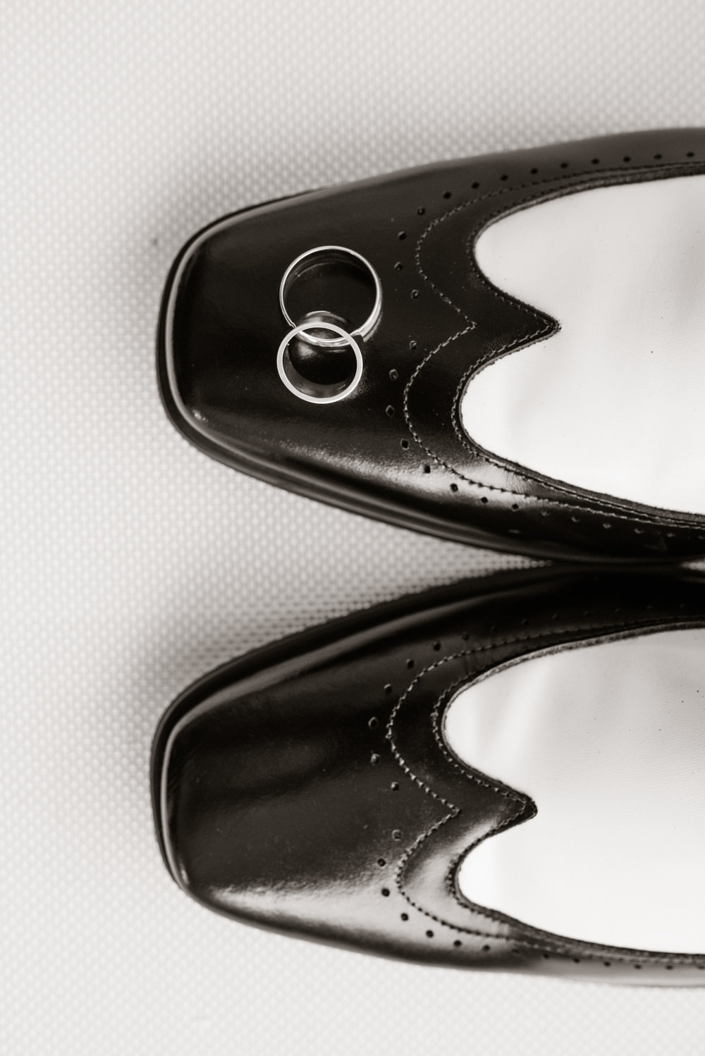 Black and White Oxfords for the Groom